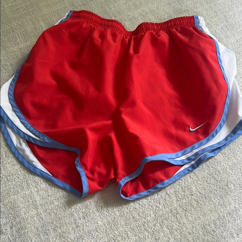 Nike Red and Blue Athletic Shorts Dri-FIT